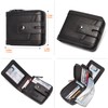 Zipper Wallet for Men, Genuine Leather Zipper Around Purse RFID