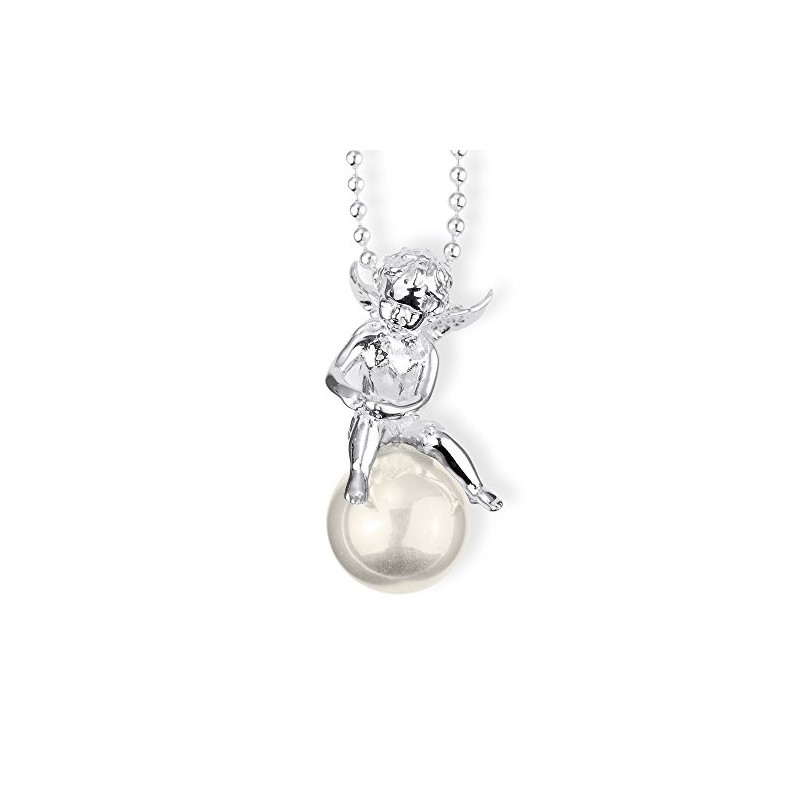 Heartbreaker Women'S Synthetic Pearl Pendant Silver Pearl Of Angels