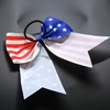 4th of July Large Cheer Hair Bows 8" Patriotic Flag