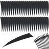 Wzenclave 50 Pcs Arrows Vanes 4-inch Shield Shaped Feather, Left
