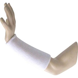 Couver Premium Athletic 9inch Thick Cotton Terry Cloth Elbow Wrist Sweatband - White