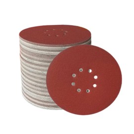 Wanmutrun 225 mm Velcro Sandpaper, Pack of 32, Grit 40/60/80/120/180/240/320/400 x 4.225 mm, 8-Hole Sanding Disc, for Drywall Sanders, Long Neck Sanders