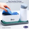 OMAIA 4-in-1 Dish Soap Dispenser Set with Sponge Holder and