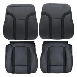 GXARTS Driver and Passenger Side Bottom and Top Lean Back Replacement Perforated Leather Seat Cover Black # 7B or 8B Compatible with Ford F150 Raptor SVT 2010 2011 2012 2013 2014