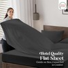 Rohi Dark Grey King Size Flat Sheet Microfibre – Ultra-Soft,