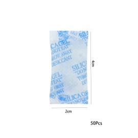 50 Packs Silica Gel Desiccant Desiccant Silica Gel, Moisture Absorber, Moisture Removal Silica Gel Bags for Storing Clothes, Shoes, Drawers
