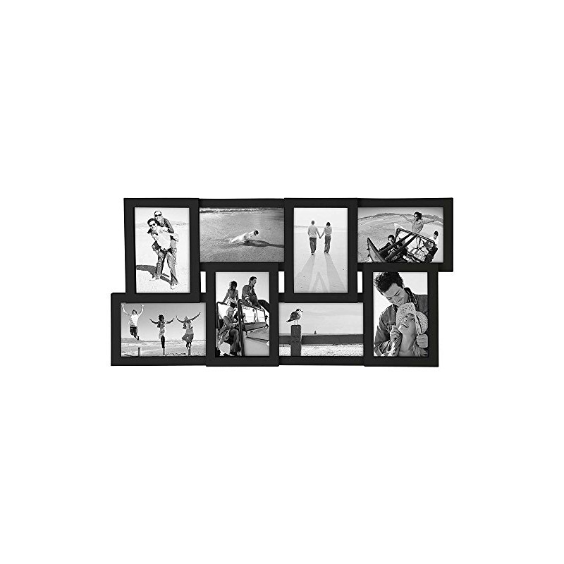 Malden International Designs Puzzle 8-Way Opening Plastic Picture Frame Collage,
