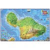 Maui Hawaii Dive & Snorkeling Guide Map Laminated Poster by