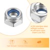 sourcing map Left-hand Lock Nuts, M6x1mm 304 Stainless Steel Thread