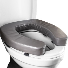 Raised Toilet Seat Cushion for Elderly - Adds 2 inches - U Shape Toilet Seat Riser with High-Density Foam for Enhanced Comfort & Elevation, Universal Fit