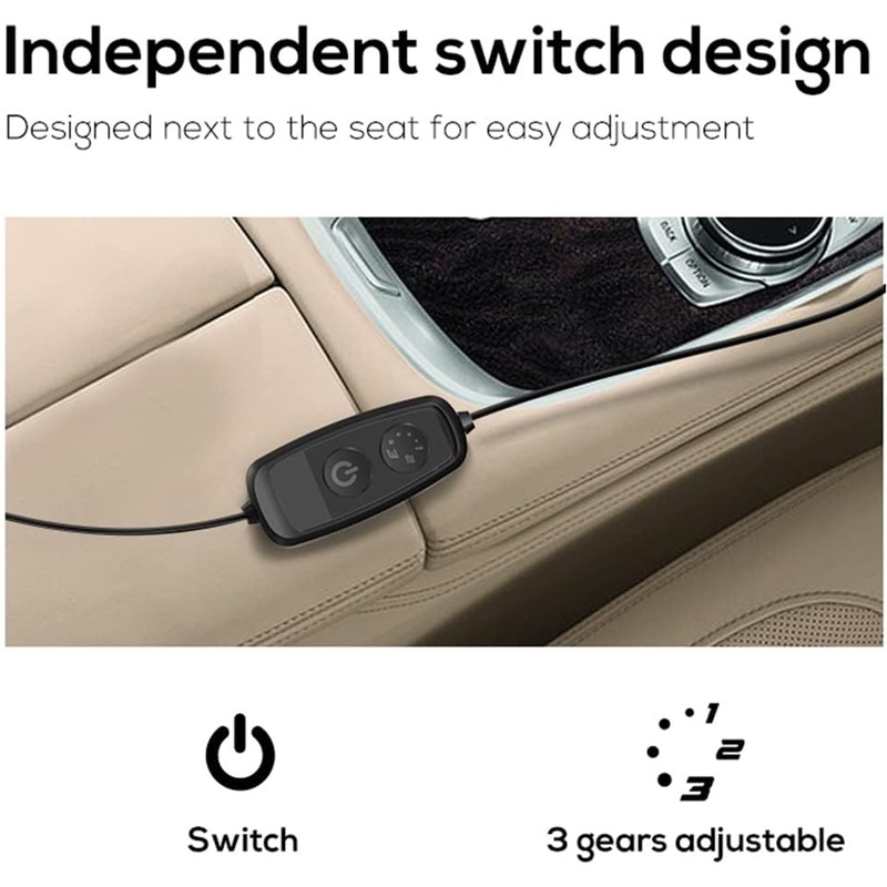 Car Seat Cooling Fan USB Powered Bladeless 3 Speeds Strong