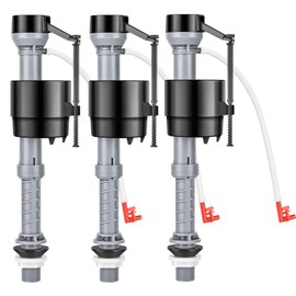 Teviora Universal Toilet Fill Valve Replacement Kit, Toilet Repair Kit Inside Tank, Height Adjustable & Water-Saving, Quiet & Anti-Siphon, Easy to Install (3-Pack)