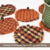 Set of 4 Fat Quarters, Pumpkin Orange Assorted Plaid Gingham