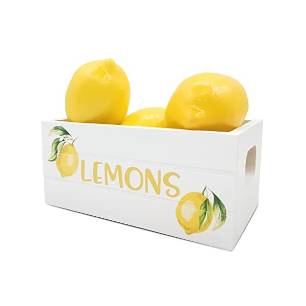 Lemon Mini Crate Summer Tiered Tray Decor Farmhouse Lemonade Kitchen