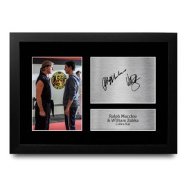 HWC Trading FR A4 Ralph Macchio & William Zabka Cobra Kai Gifts Printed Signed Autograph Picture for TV Show Fans - A4 Framed