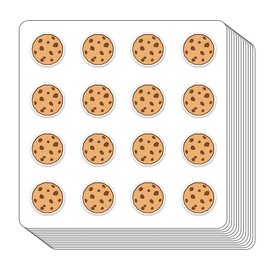 Chocolate Chip Cookie Planner Stickers, 0.5in Stickers for Scrapbooking Calendar Crafting 208-Pack
