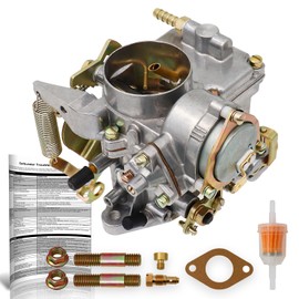 NACHUAN 34 Pict 3 Carburetor For VW Beetle 1600cc Super Beetle Carb 1970-1979 Dual Port Air Cooled 12V Volkswagen Bug Bus Thing Karmann Ghia Squareback Transporter Electric Choke #113129031K