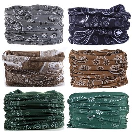 Neck Gaiter Mask Face Scarf Bandana Tube Cover Headwear Balaclava Headband Headwrap for Men and Women