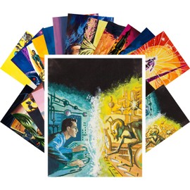 Vintage PostCards 24 pcs Vintage SciFi Comic Book Art Magazine Covers