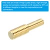 PATIKIL M6x16mm to M8x16mm Double End Threaded Stud Screw Bolt,