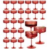 LEYIQU 24Pack Plastic Martini Glasses, 10oz Disposable Coupe Glass