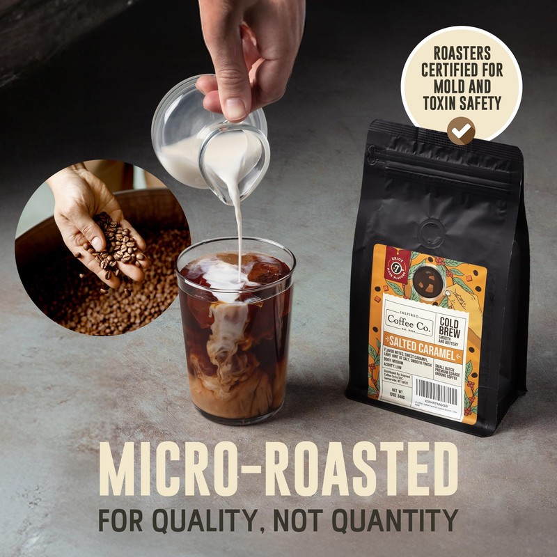 Inspired Coffee Co Salted Caramel Flavored Cold Brew Coffee Coarse