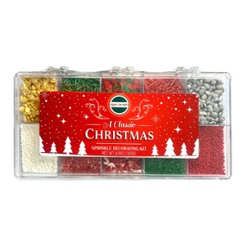 Mystic Sprinkles Christmas Holiday sprinkle Decorating Kits (A Classic Christmas Sprinkle Decorating Kit 6.8oz)