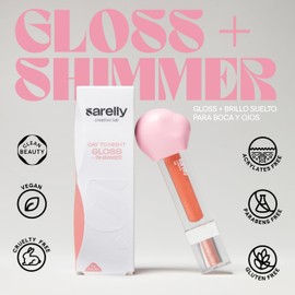 SARELLY CREATIVO LAB | Lip Gloss + Shimmer | Maquillaje - Labial 2 en 1 | Makeup - Belleza - Gloss para Labios | Brillo Labial Vegano - Cruelty Free Make Up | Hidratante y Duradero - Variedad de Tonos