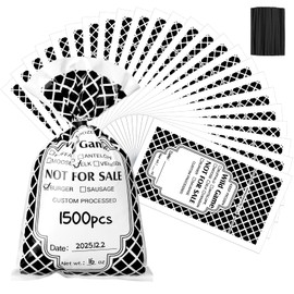 Gilprop 1500 Pack Wild Game Meat Bags Pack for Freezer 1 lb 8.03 x 4.41 Inch Ground Meat Freezer Packing Bags Bulk Venison Beef Processing Storage with Twist Ties for Outdoor