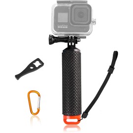 YonGoo Waterproof Floating Hand Grip Compatible with Gopro Hero 11 10 9 8 7 6 5 Max Session 4 3+, Handle Mount Accessories for Fusion, DJI Osmo Action Cameras, Orange