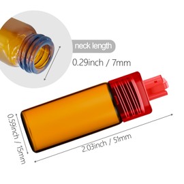 5 PCS Small Glass Sorting Bottle, Reusable and Waterproof Portable Travel Sorting Bottle, 2.0 Inches High, Mixed Colors