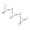 3pcs Residual Root Forceps Set Stainless Steel Dental Root Fragments