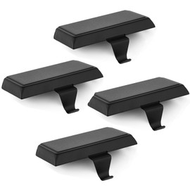 4PCS Black Christmas Stocking Mantle Holders Base Heavy Weighted Stocking Hooks Fireplace Stocking Hanger for House Holiday Yards Mantle Holder Décor (Black,4)