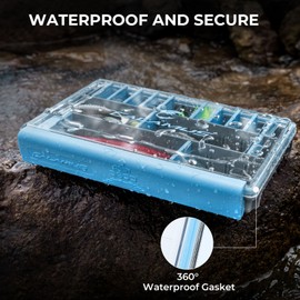 Calamus DryVault Waterproof Tackle Box, Sturdy 3600 Tackle Trays, Fishing Tackle Box Organizer With Removable Dividers, Lure Box and Terminal Tackle Storage