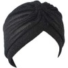 canjoyn Unisex Glitter Twist Pleated Hair Wrap Stretch Turban Hat