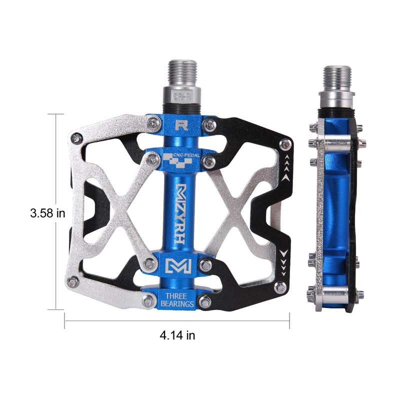 MZYRH Mountain Bike Pedals, Ultra Strong Colorful CNC Machined 9/16"