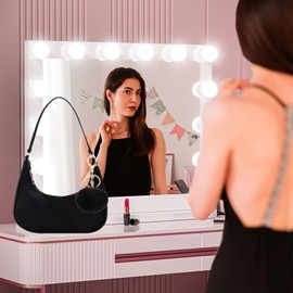 LQSCJS Y2k Shoulder Bag, Women's Handbag, Shoulder Bag, 90s Shoulder Bag, Vintage Handbag for Women, Dating, Travel, Party, Shopping, black, Western