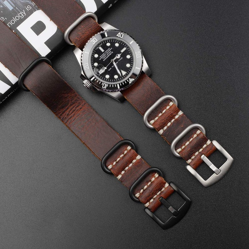 [Onthelevel] Watch Strap Genuine Leather Nato Zulu 20mm 22mm 24mm