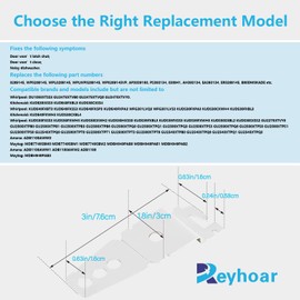 Reyhoar 2 Pack 8269145 Undercounter Dishwasher Upper Mounting Bracket Replacement with Screws Compatible with Whirlpool & KitchenAid Dishwashers, Replaces WP8269145 AP3039168 PS393134
