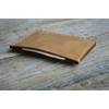 Tan Brown and Dark Brown Leather Wallet. Credit Card Case,