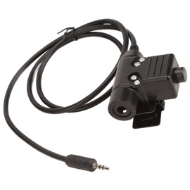 ASHATA U94 PTT Adapter Military Adapter Tactical U94 PTT Cable Plug Headset Adapter for 3.5mm/0.1in Sound Interface Cell Phone, Flexible and Sturdy