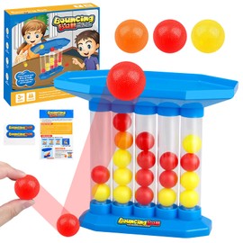 Bouncing Ball Table Game, Bounce Off Game, 4 Win Bouncing Ball Bouncing Party Game, Jumping Ball Tabletop Ping Pong Game Ball Game, Family Friends Party Games for Children Adults