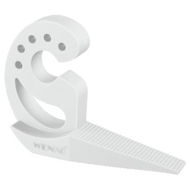 WENKO Multi-STOP® Flexible Door Stop and Window Stopper with Many Functions Made of High-Quality Plastic for Doors, Windows and Drawers as Buffer and Clamp Protection, 11.8 x 7.7 x 2.5 cm, White