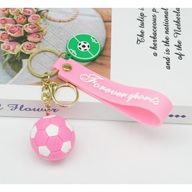 Moydolo Soccer Keychain Sports Ball Key Chain Football KeyRings Gift for Boys Girls Men Women