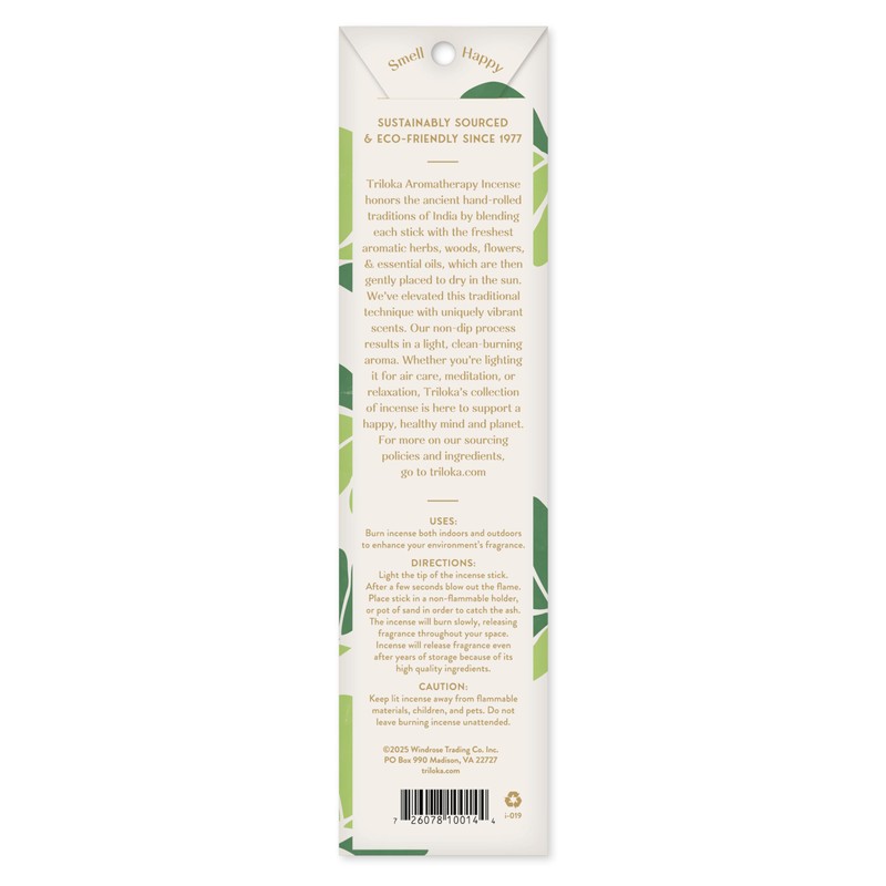 Triloka Original Incense, Patchouli Garden, 10 Sticks