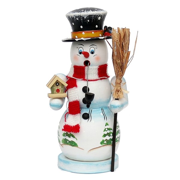 Wichtelstube-Kollektion XL Smoking Snowman Toni 20 cm Incense Smoker Figure