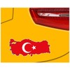 Samunshi® Turkey Car Sticker in National Colours 10 x 4.4