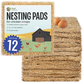MagJo MagJo Premium Aspen 12 Pack Excelsior Nesting Liners (12 Pack), Chicken Bedding for Nesting Box, Nesting Pads Box Liners, Chicken Bedding for coop, Chick Bedding, USA Grown & Sustainably Harvested