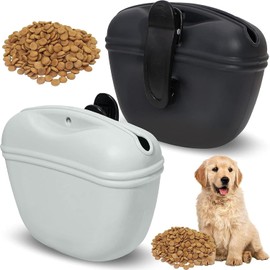 Bolsa de Silicona para Golosinas para Perros, Paquete de 2 - Negro/Gris