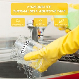 Label Maker Tape Compatible with MAKEID L1 Label Printer, 1 Roll Waterproof DIY Label Paper, Thermal Label Tape for PRT/HPRT Qutie Label Maker, 0.59inchx13ft(Purple)